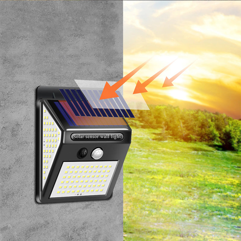 Modern Simplicity Solar Waterproof Motion Sensor ABS Rectangular LED Wall Sconce Lamp For Outdoor Patio | Kalsten