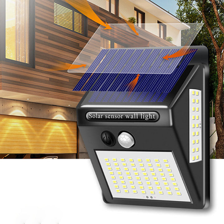 Modern Simplicity Solar Waterproof Motion Sensor ABS Rectangular LED Wall Sconce Lamp For Outdoor Patio | Kalsten