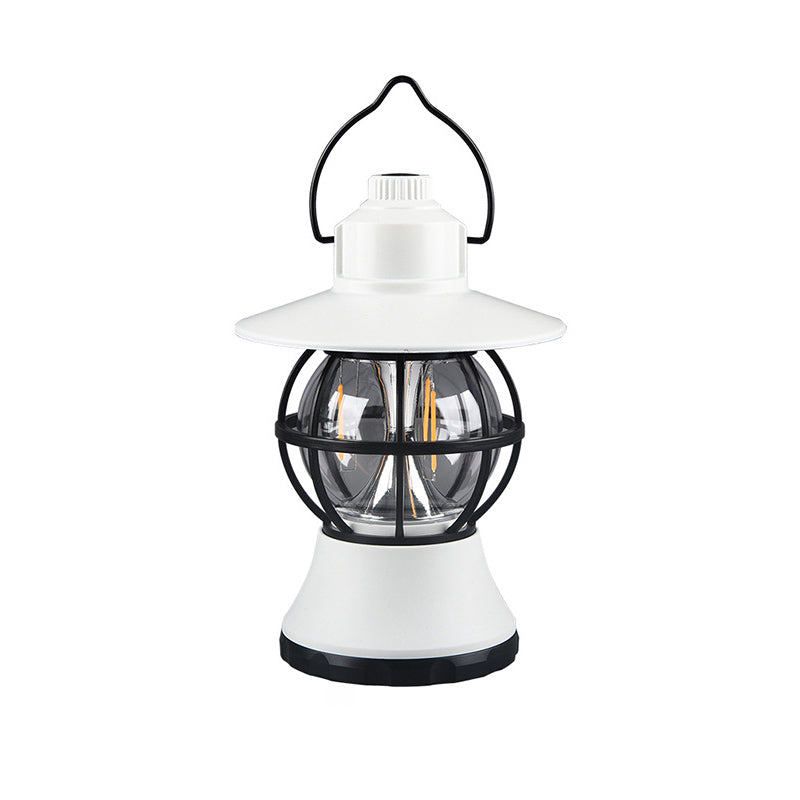 Contemporary Retro Waterproof Rechargeable/Battery ABS PS PP Steel Lantern Hanging LED Table Lamp Outdoor Light For Garden | Kalsten
