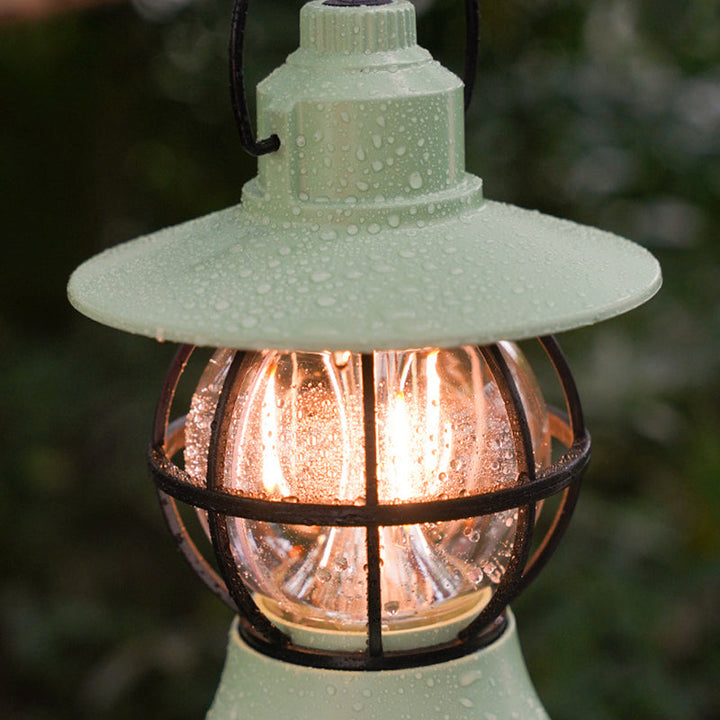 Contemporary Retro Waterproof Rechargeable/Battery ABS PS PP Steel Lantern Hanging LED Table Lamp Outdoor Light For Garden | Kalsten