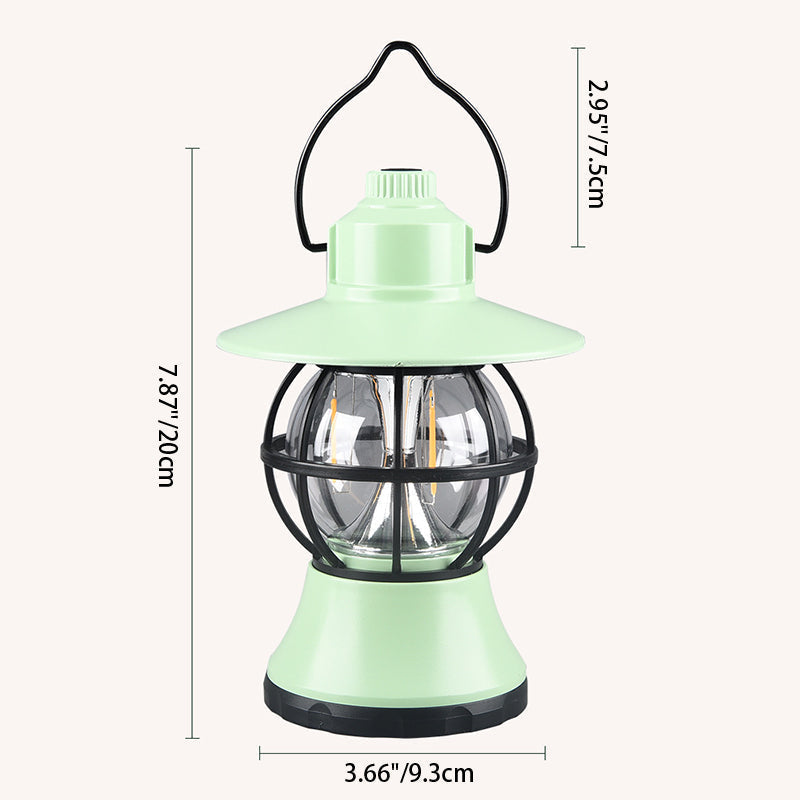 Contemporary Retro Waterproof Rechargeable/Battery ABS PS PP Steel Lantern Hanging LED Table Lamp Outdoor Light For Garden | Kalsten
