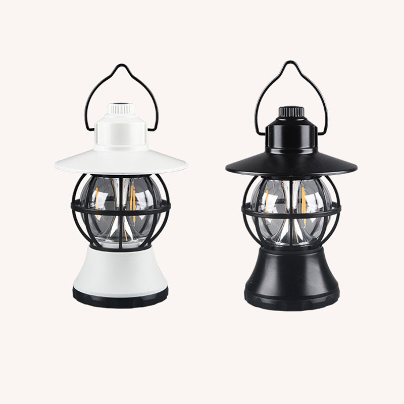 Contemporary Retro Waterproof Rechargeable/Battery ABS PS PP Steel Lantern Hanging LED Table Lamp Outdoor Light For Garden | Kalsten