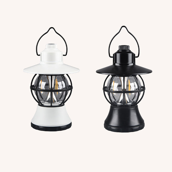 Contemporary Retro Waterproof Rechargeable/Battery ABS PS PP Steel Lantern Hanging LED Table Lamp Outdoor Light For Garden | Kalsten