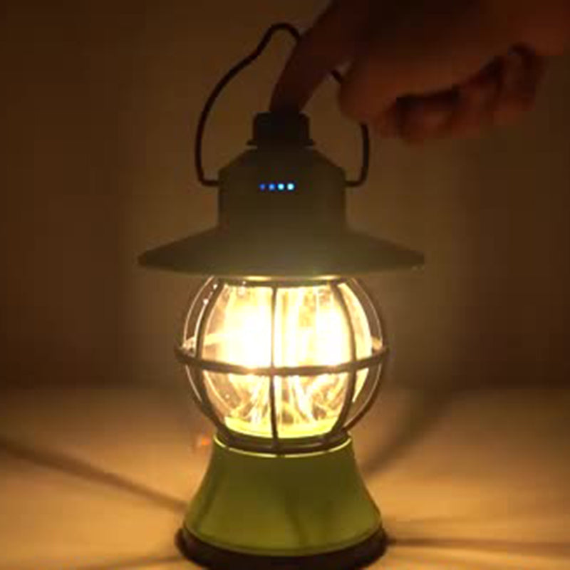 Contemporary Retro Waterproof Rechargeable/Battery ABS PS PP Steel Lantern Hanging LED Table Lamp Outdoor Light For Garden | Kalsten