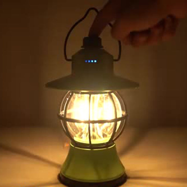 Contemporary Retro Waterproof Rechargeable/Battery ABS PS PP Steel Lantern Hanging LED Table Lamp Outdoor Light For Garden | Kalsten