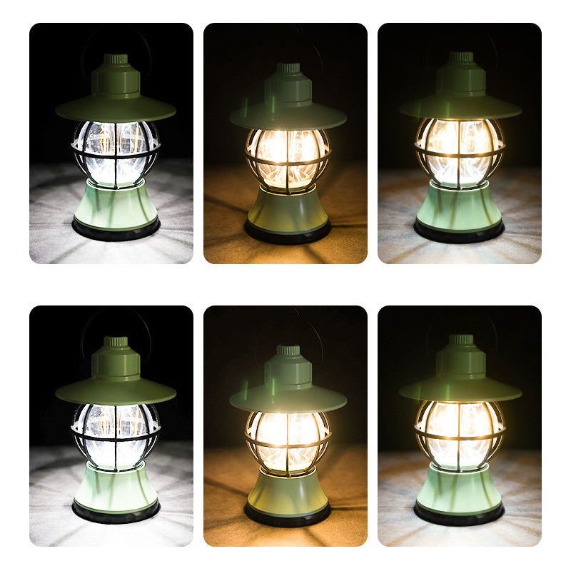 Contemporary Retro Waterproof Rechargeable/Battery ABS PS PP Steel Lantern Hanging LED Table Lamp Outdoor Light For Garden | Kalsten
