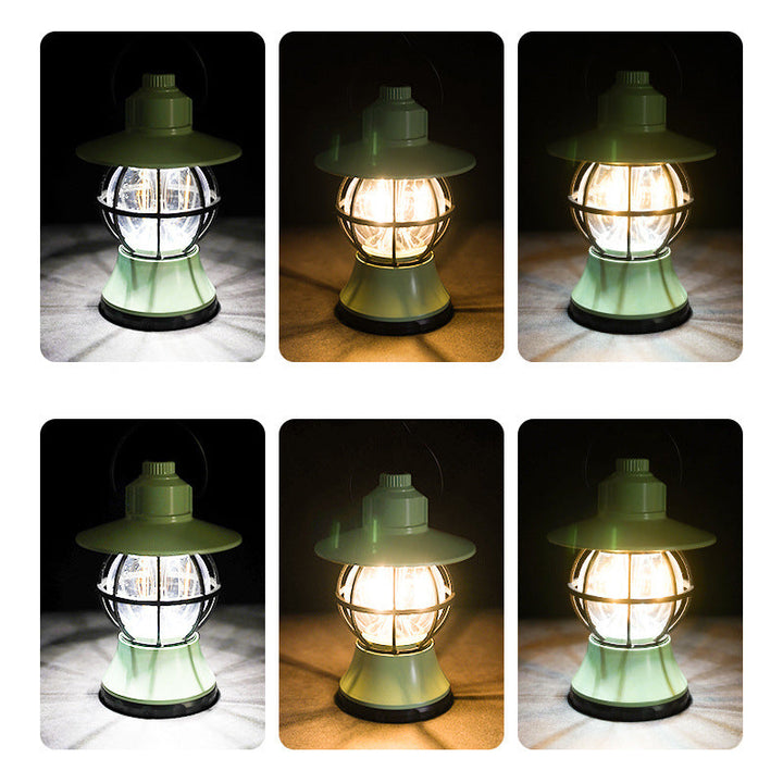 Contemporary Retro Waterproof Rechargeable/Battery ABS PS PP Steel Lantern Hanging LED Table Lamp Outdoor Light For Garden | Kalsten
