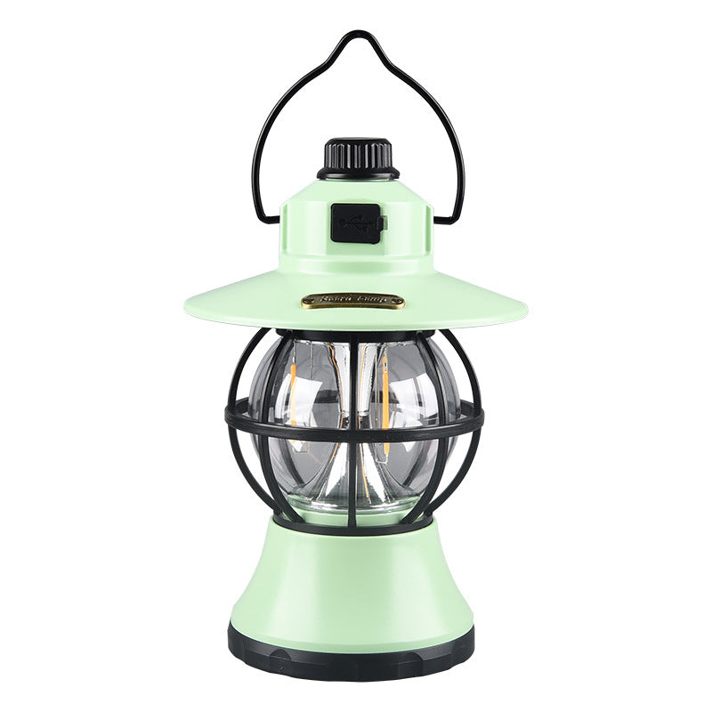 Contemporary Retro Waterproof Rechargeable/Battery ABS PS PP Steel Lantern Hanging LED Table Lamp Outdoor Light For Garden | Kalsten
