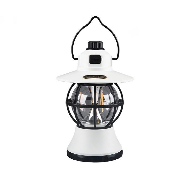 Contemporary Retro Waterproof Rechargeable/Battery ABS PS PP Steel Lantern Hanging LED Table Lamp Outdoor Light For Garden | Kalsten