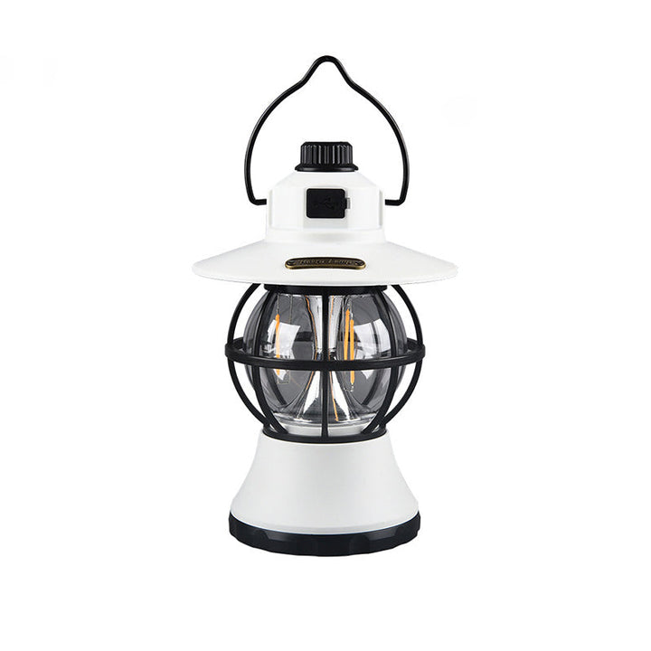 Contemporary Retro Waterproof Rechargeable/Battery ABS PS PP Steel Lantern Hanging LED Table Lamp Outdoor Light For Garden | Kalsten