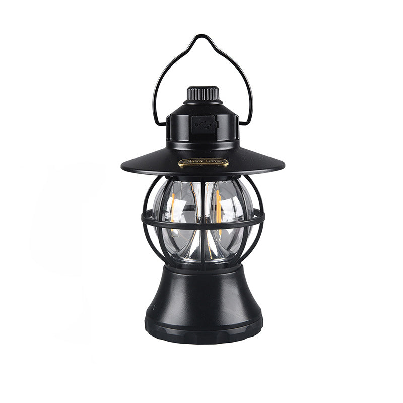Contemporary Retro Waterproof Rechargeable/Battery ABS PS PP Steel Lantern Hanging LED Table Lamp Outdoor Light For Garden | Kalsten