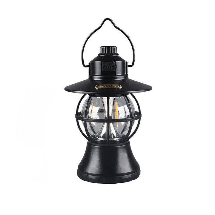 Contemporary Retro Waterproof Rechargeable/Battery ABS PS PP Steel Lantern Hanging LED Table Lamp Outdoor Light For Garden | Kalsten
