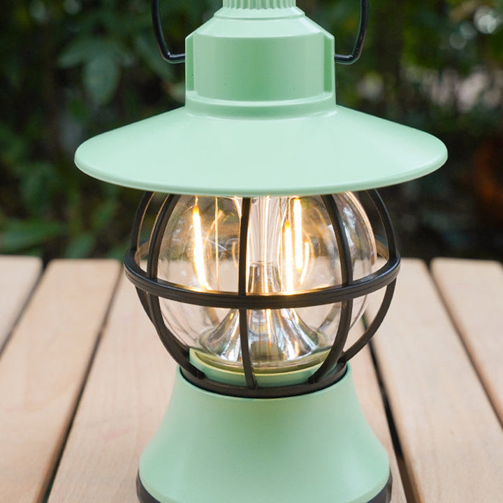 Contemporary Retro Waterproof Rechargeable/Battery ABS PS PP Steel Lantern Hanging LED Table Lamp Outdoor Light For Garden | Kalsten