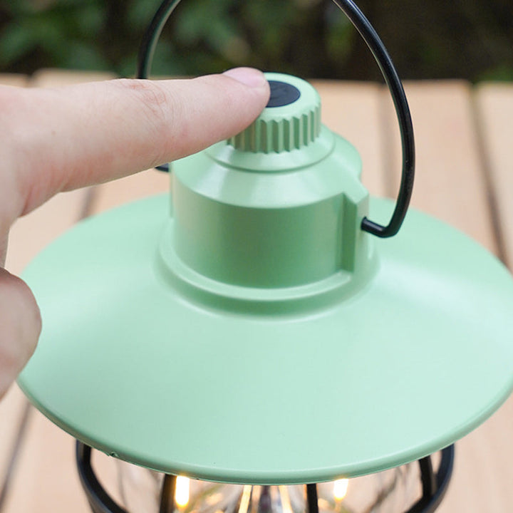 Contemporary Retro Waterproof Rechargeable/Battery ABS PS PP Steel Lantern Hanging LED Table Lamp Outdoor Light For Garden | Kalsten