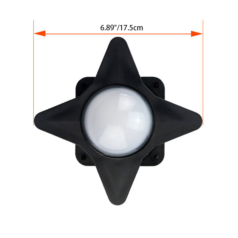 Contemporary Creative Waterproof Aluminum Acrylic PC Cross Star LED Wall Sconce Lamp For Outdoor Patio | Kalsten