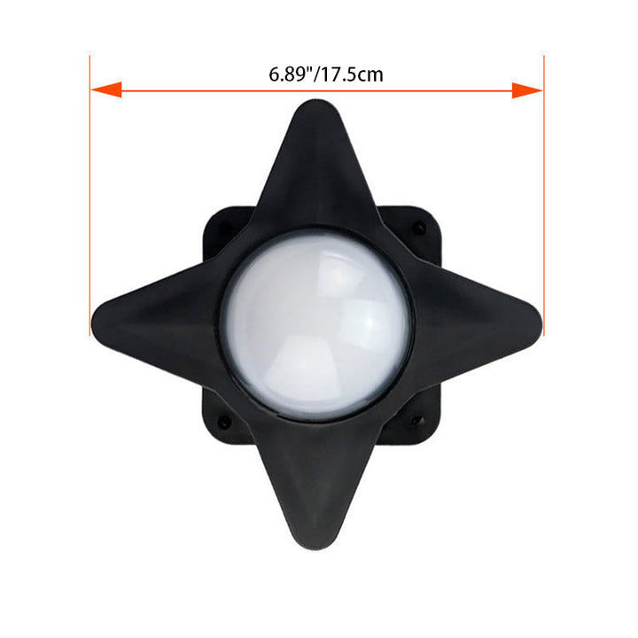 Contemporary Creative Waterproof Aluminum Acrylic PC Cross Star LED Wall Sconce Lamp For Outdoor Patio | Kalsten