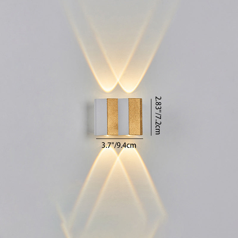Modern Simplicity Waterproof Aluminum Rectangular Bent Up And Down LED Wall Sconce Lamp For Outdoor Patio | Kalsten