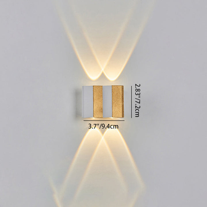 Modern Simplicity Waterproof Aluminum Rectangular Bent Up And Down LED Wall Sconce Lamp For Outdoor Patio | Kalsten