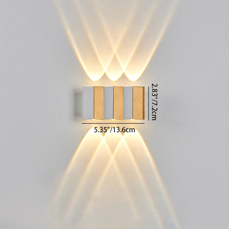 Modern Simplicity Waterproof Aluminum Rectangular Bent Up And Down LED Wall Sconce Lamp For Outdoor Patio | Kalsten