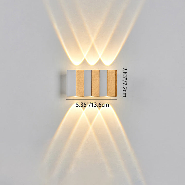 Modern Simplicity Waterproof Aluminum Rectangular Bent Up And Down LED Wall Sconce Lamp For Outdoor Patio | Kalsten