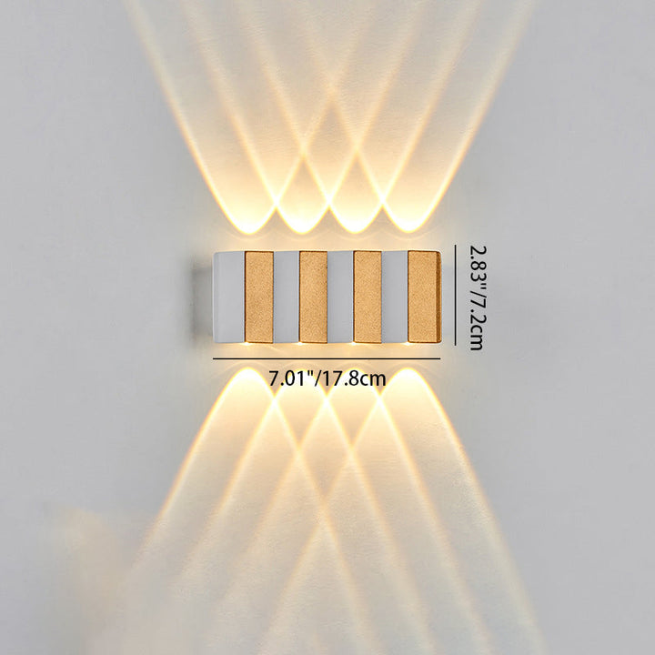 Modern Simplicity Waterproof Aluminum Rectangular Bent Up And Down LED Wall Sconce Lamp For Outdoor Patio | Kalsten