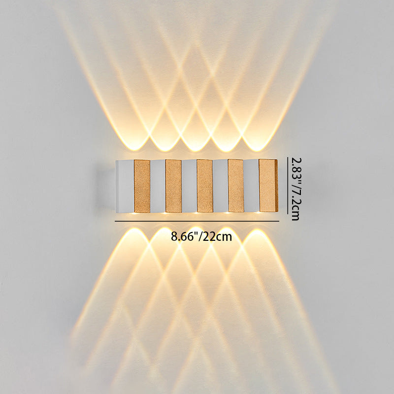 Modern Simplicity Waterproof Aluminum Rectangular Bent Up And Down LED Wall Sconce Lamp For Outdoor Patio | Kalsten