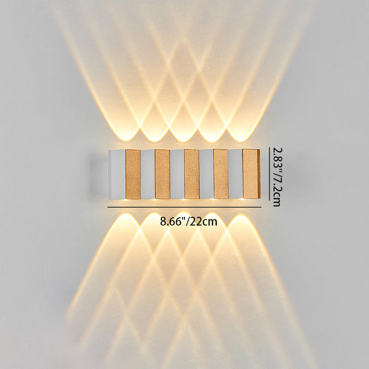 Modern Simplicity Waterproof Aluminum Rectangular Bent Up And Down LED Wall Sconce Lamp For Outdoor Patio | Kalsten