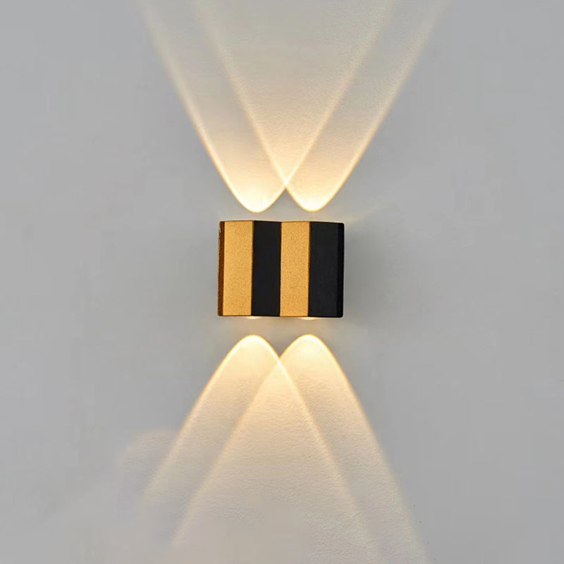 Modern Simplicity Waterproof Aluminum Rectangular Bent Up And Down LED Wall Sconce Lamp For Outdoor Patio | Kalsten