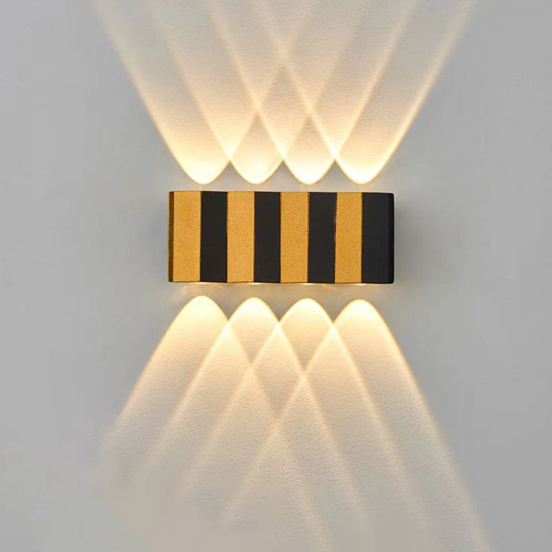 Modern Simplicity Waterproof Aluminum Rectangular Bent Up And Down LED Wall Sconce Lamp For Outdoor Patio | Kalsten