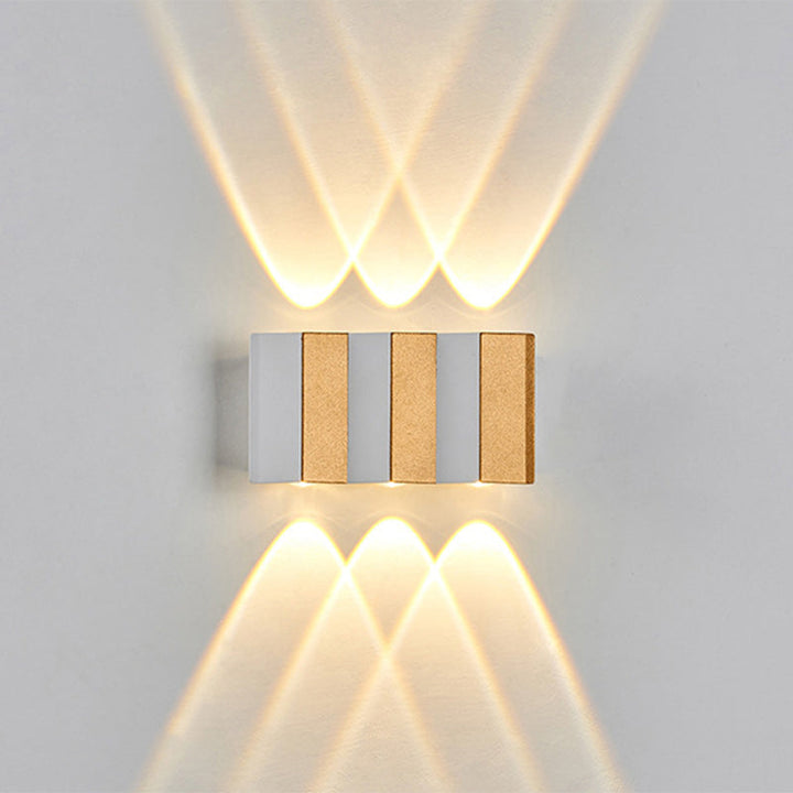 Modern Simplicity Waterproof Aluminum Rectangular Bent Up And Down LED Wall Sconce Lamp For Outdoor Patio | Kalsten