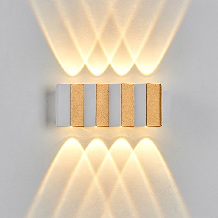 Modern Simplicity Waterproof Aluminum Rectangular Bent Up And Down LED Wall Sconce Lamp For Outdoor Patio | Kalsten