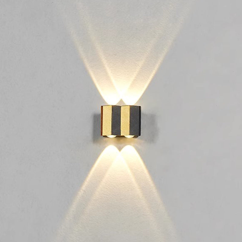 Modern Simplicity Waterproof Aluminum Rectangular Bent Up And Down LED Wall Sconce Lamp For Outdoor Patio | Kalsten