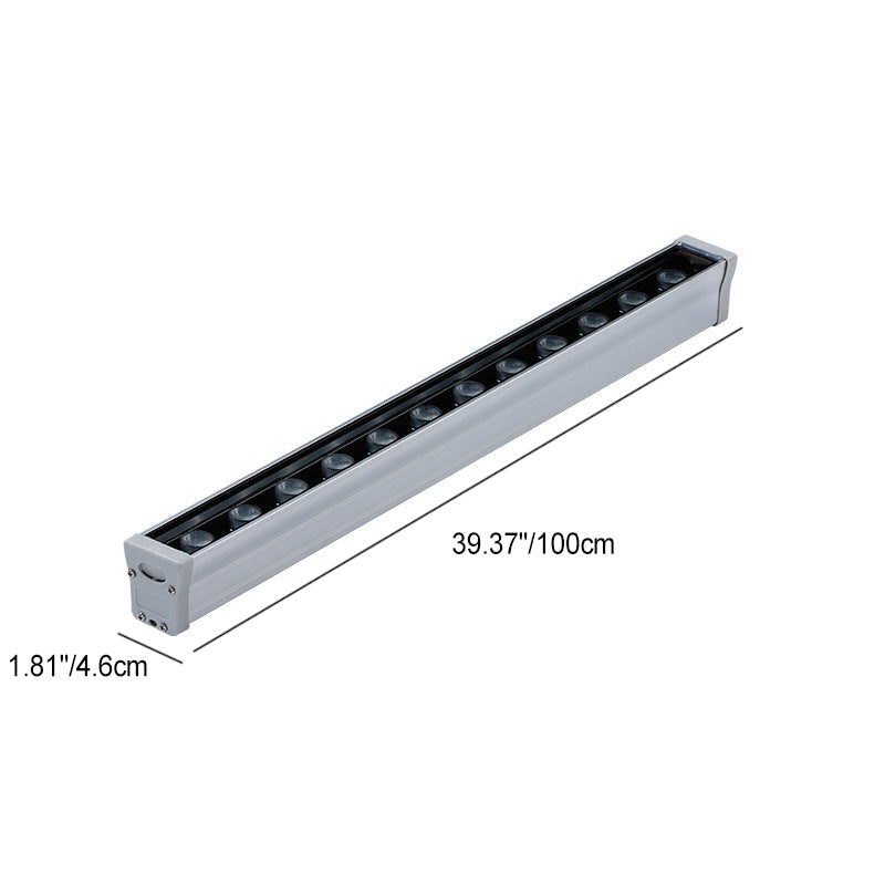 Modern Simplicity Waterproof Aluminum Reinforced Glass Strip Rectangular LED Wall Sconce Lamp For Outdoor Patio | Kalsten