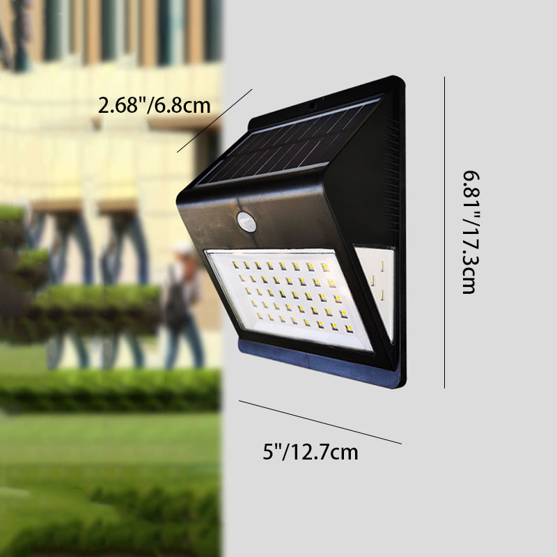 Modern Simplicity Solar Waterproof Triangle ABS PC Human Sensor LED Wall Sconce Lamp Outdoor Light For Outdoor Patio | Kalsten
