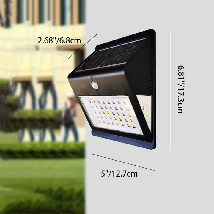 Modern Simplicity Solar Waterproof Triangle ABS PC Human Sensor LED Wall Sconce Lamp Outdoor Light For Outdoor Patio | Kalsten