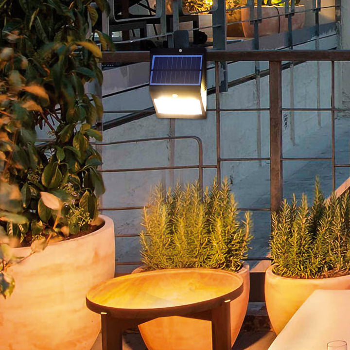 Modern Simplicity Solar Waterproof Triangle ABS PC Human Sensor LED Wall Sconce Lamp Outdoor Light For Outdoor Patio | Kalsten