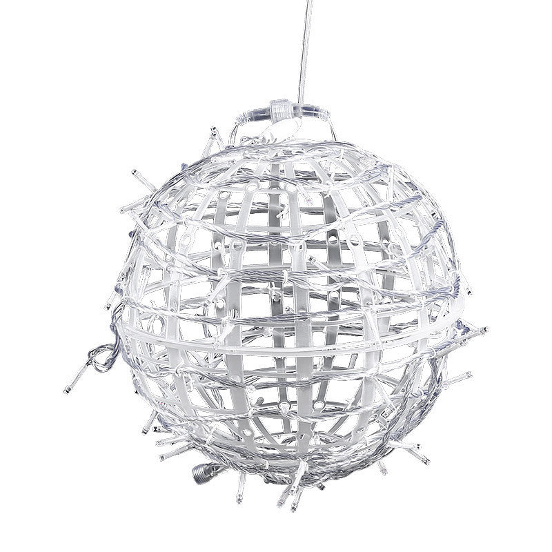 Modern Art Deco Solar Waterproof Weaving Ball Hanging PVC Plastic LED Outdoor Light Landscape Lighting For Garden | Kalsten