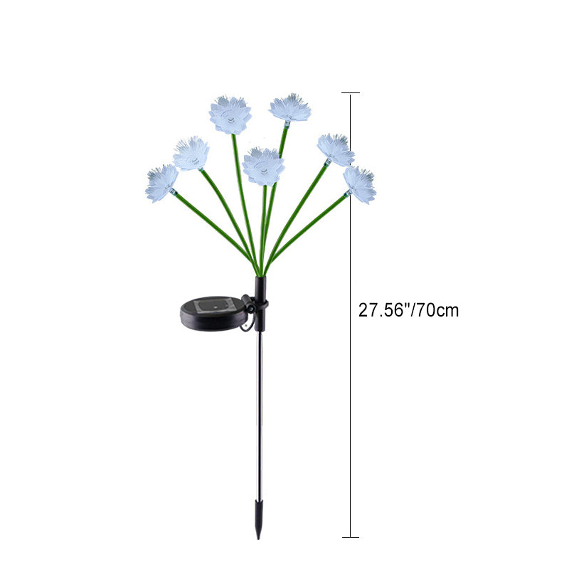 Modern Art Deco Solar Waterproof Stainless Steel Fiber Optic ABS Silica Sakura Mushroom LED Outdoor Light Landscape Lighting For Garden | Kalsten