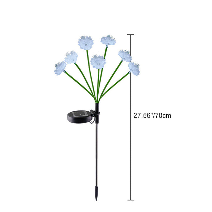 Modern Art Deco Solar Waterproof Stainless Steel Fiber Optic ABS Silica Sakura Mushroom LED Outdoor Light Landscape Lighting For Garden | Kalsten