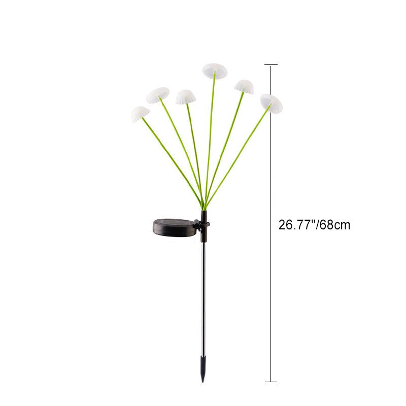 Modern Art Deco Solar Waterproof Stainless Steel Fiber Optic ABS Silica Sakura Mushroom LED Outdoor Light Landscape Lighting For Garden | Kalsten
