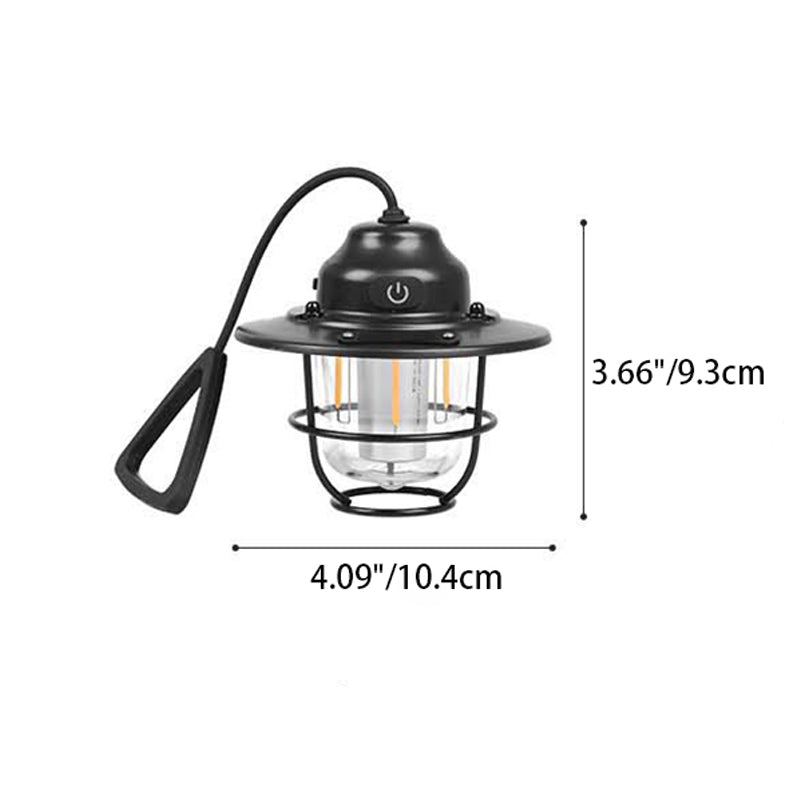 Contemporary Retro Rechargeable Waterproof Iron Silica ABS PC Strobile LED Outdoor Light For Garden | Kalsten