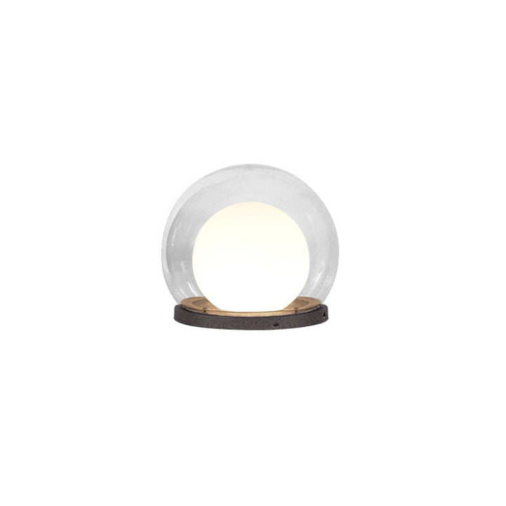 Modern Simplicity Solar Waterproof Stainless Steel PE PMMA Ball Moon 1-Light Outdoor Light For Garden | Kalsten