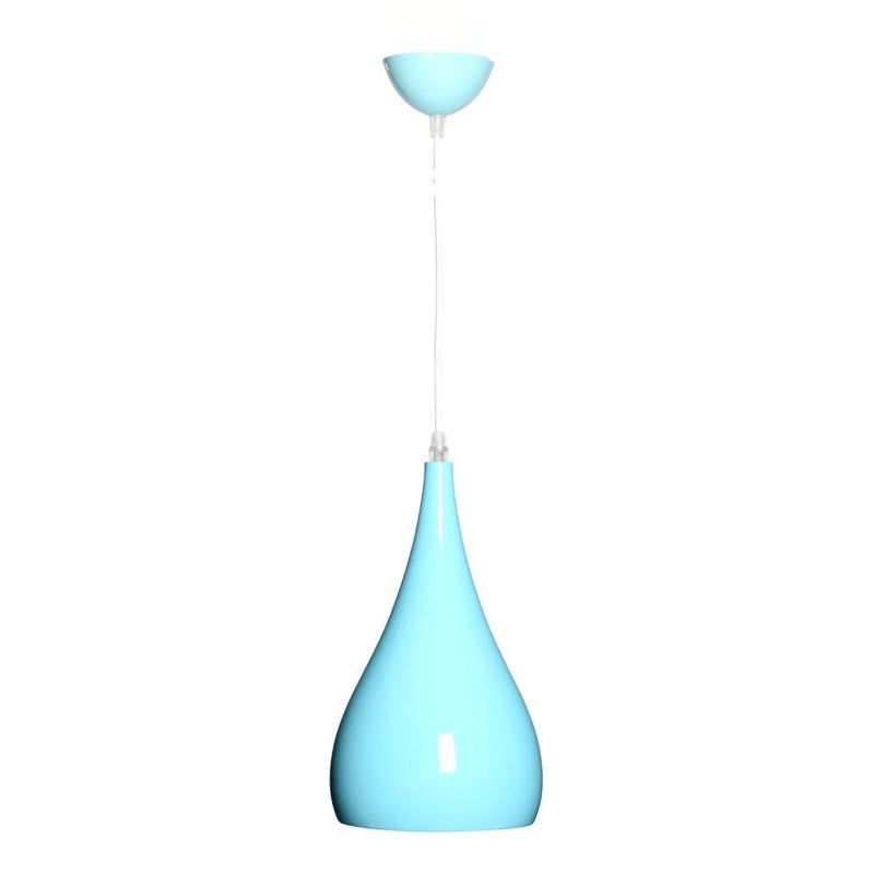 Kalsten | Nordic Iron Wood Aluminum Pumpkin Water Drop 1-Light Pendant Light for Dining Room