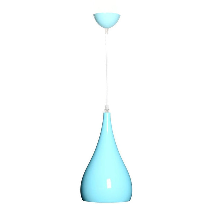 Kalsten | Nordic Iron Wood Aluminum Pumpkin Water Drop 1-Light Pendant Light for Dining Room
