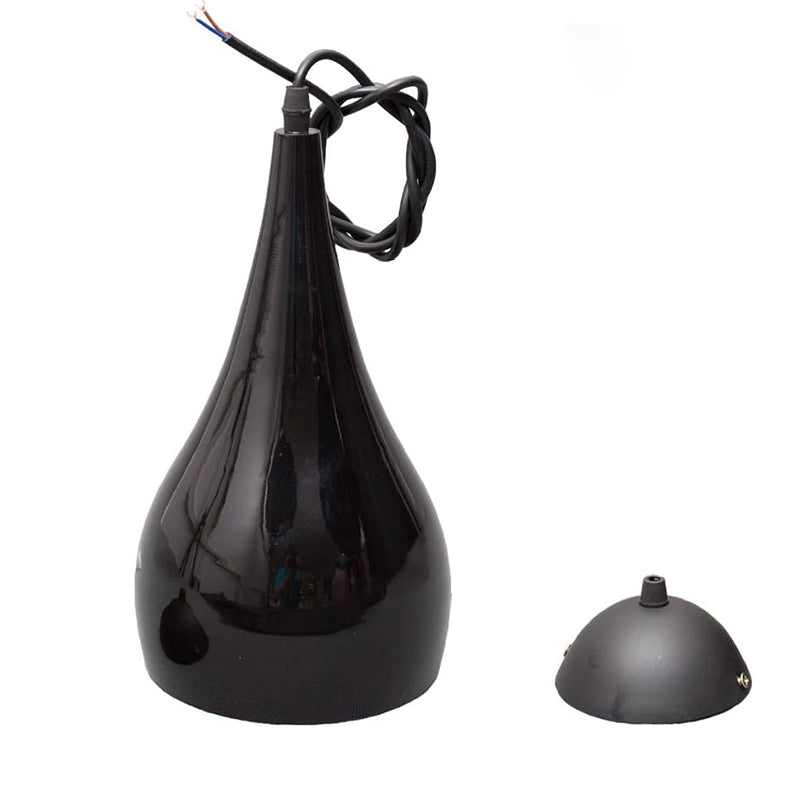 Kalsten | Nordic Iron Wood Aluminum Pumpkin Water Drop 1-Light Pendant Light for Dining Room