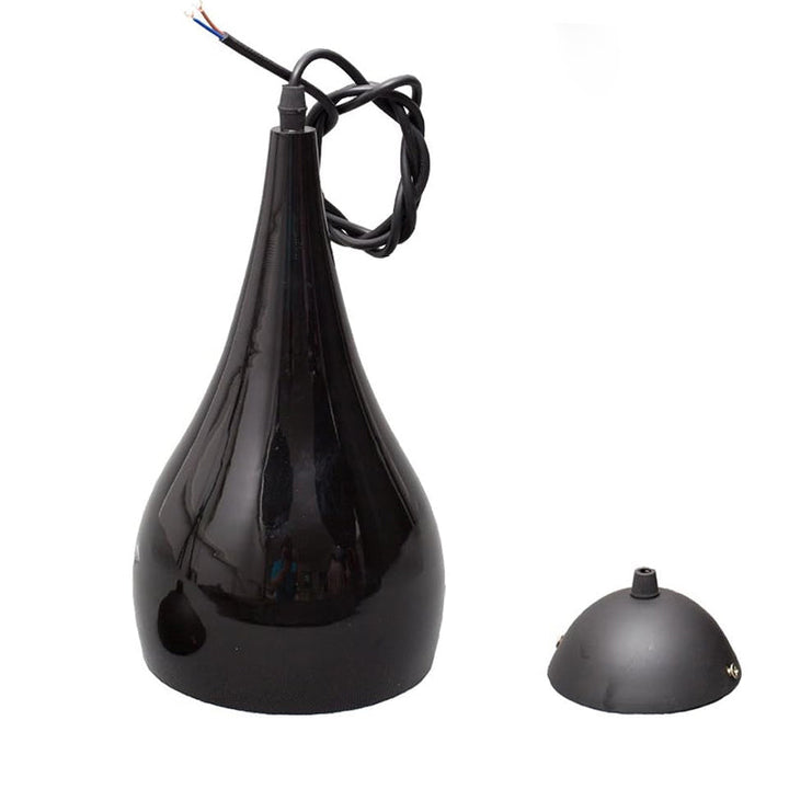 Kalsten | Nordic Iron Wood Aluminum Pumpkin Water Drop 1-Light Pendant Light for Dining Room