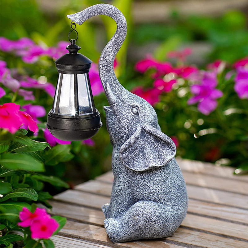 Contemporary Creative Solar Waterproof Resin Elephant LED Outdoor Light Landscape Lighting For Garden | Kalsten
