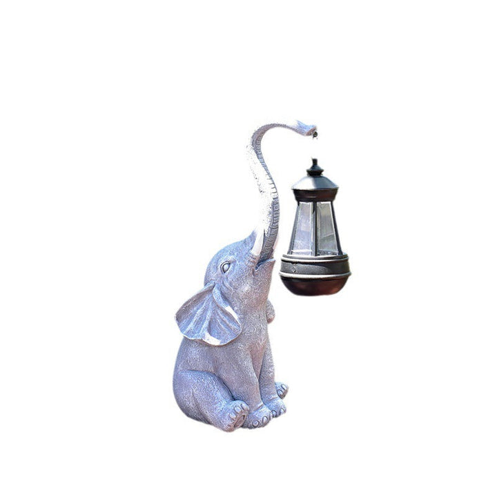 Contemporary Creative Solar Waterproof Resin Elephant LED Outdoor Light Landscape Lighting For Garden | Kalsten
