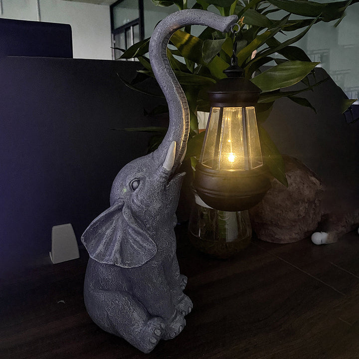 Contemporary Creative Solar Waterproof Resin Elephant LED Outdoor Light Landscape Lighting For Garden | Kalsten