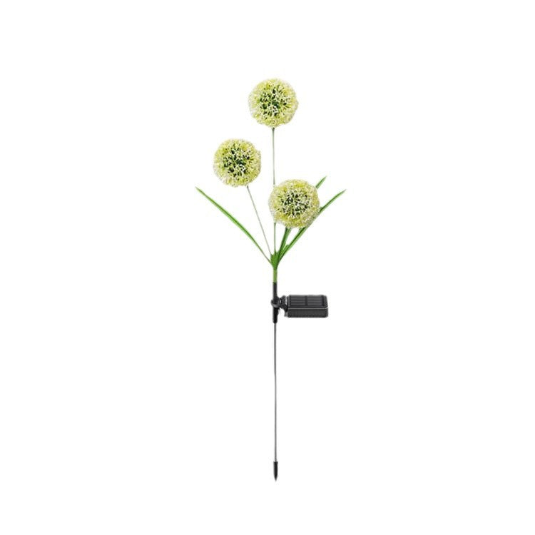 Modern Art Deco Solar Waterproof Stainless Steel ABS Copper Wire Dandelion Plant Ball Ground Plug LED Outdoor Light Landscape Lighting For Garden | Kalsten